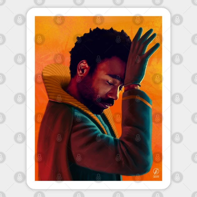 Lando Glover Sticker by wolfgangleblanc